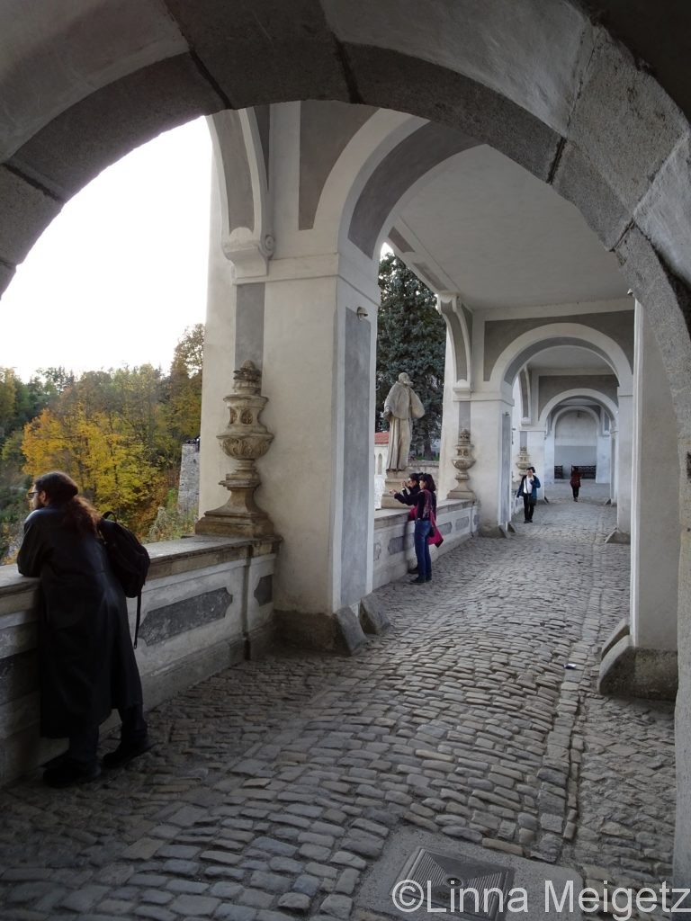 チェスキー・クルムロフ城の外廊下